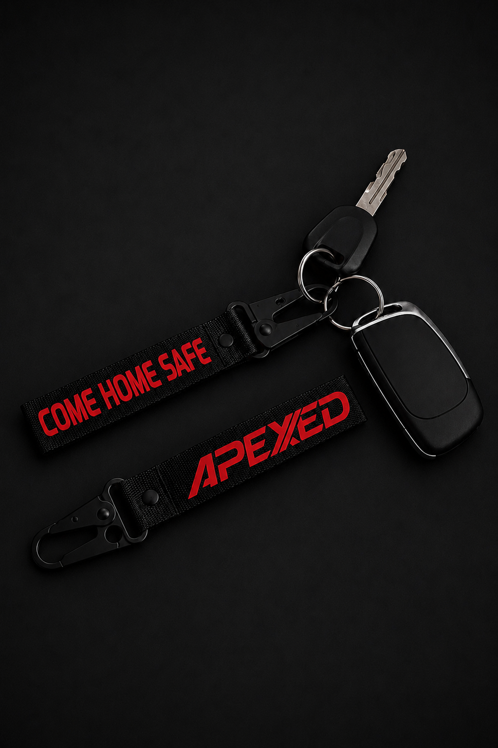 Come home safe - Keychain Black