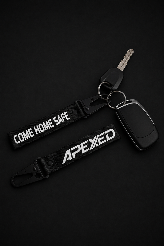 Come home safe - Keychain Black