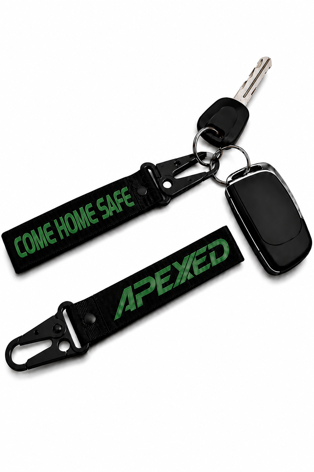 Come home safe - Keychain Black