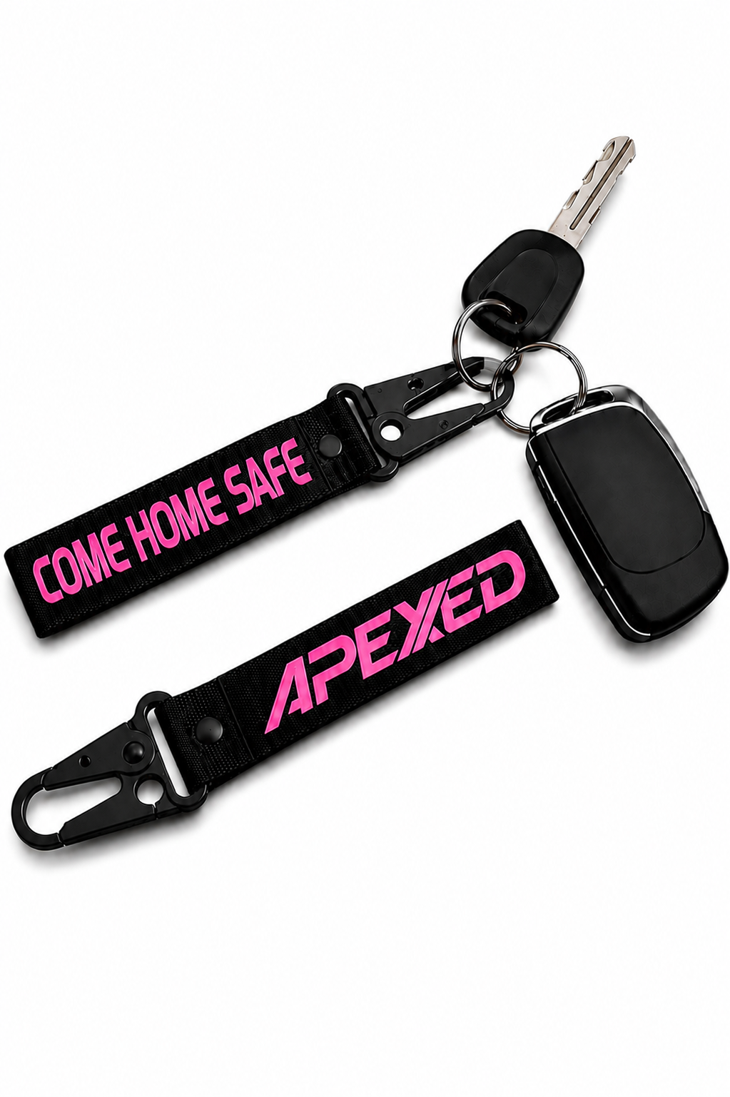 Come home safe - Keychain Black