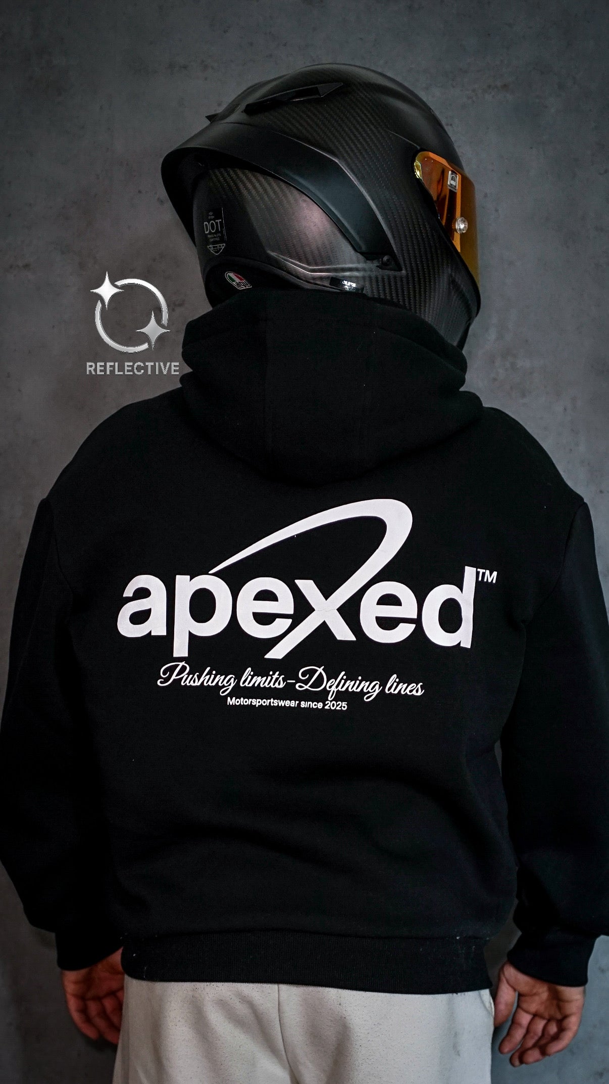 Basic Oversized Hoodie Schwarz - Reflective