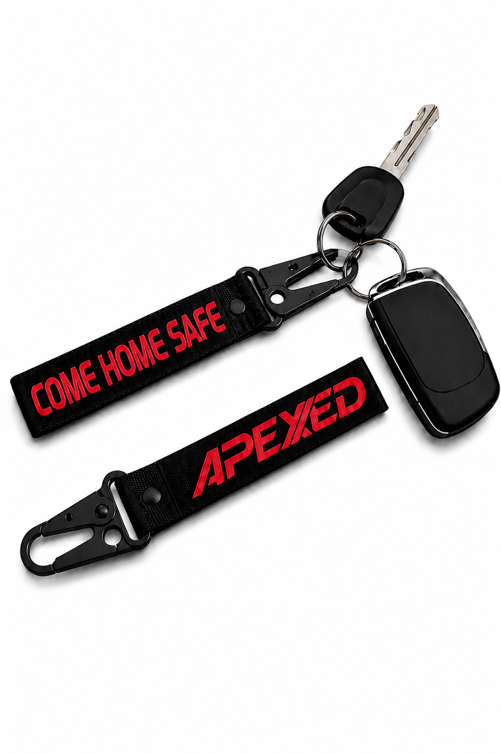 Come home safe - Keychain Black
