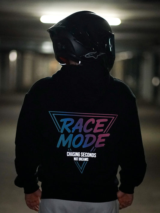 RACE MODE Hoodie Schwarz