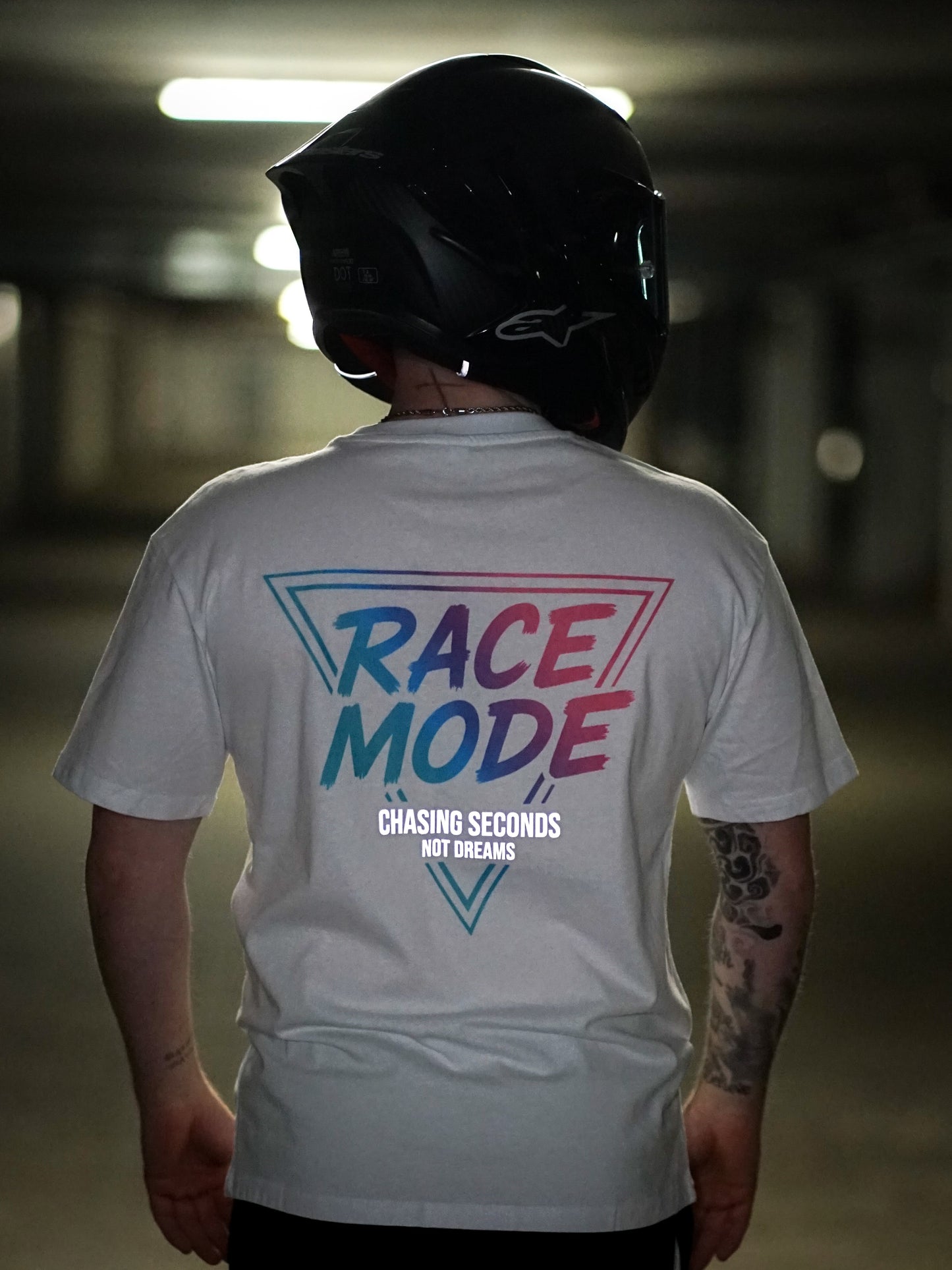 RACE MODE oversized T-shirt weiß