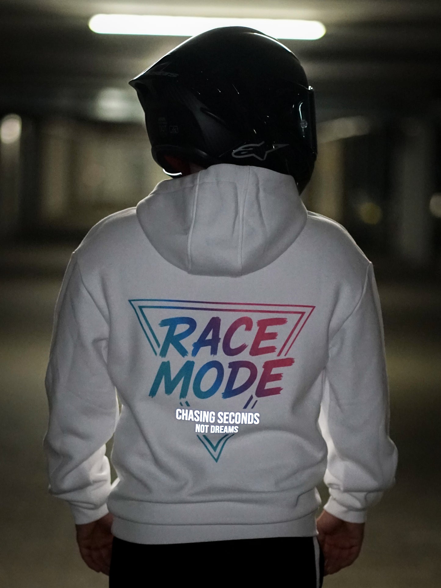 RACE MODE Hoodie weiß