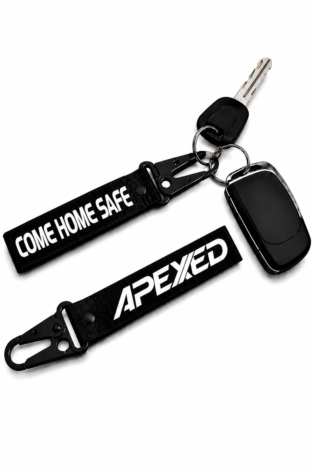 Come home safe - Keychain Black